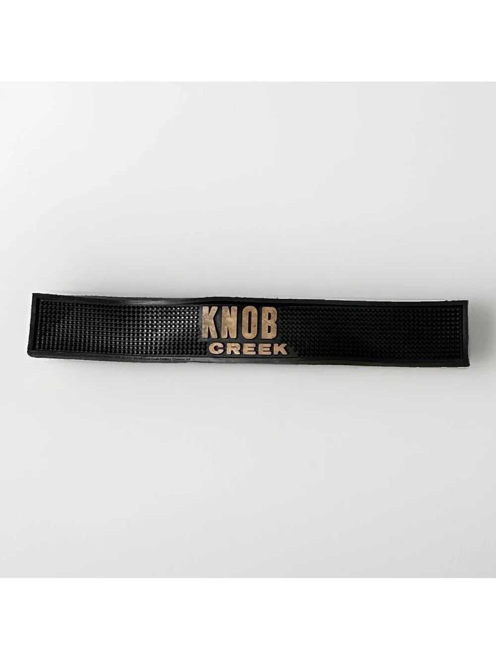 KNOB CREEK BOURBON WHISKEY RUBBER BAR RAIL RUNNER SPILL MAT 23” x 3”
